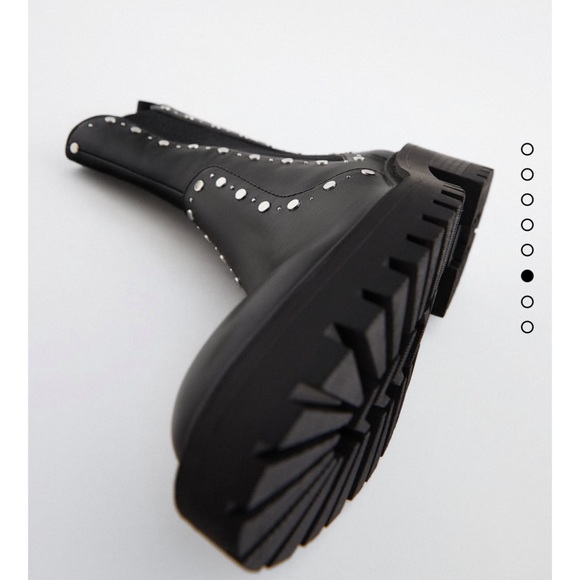 Zara trended low heel studed ankle boots - Picture 3 of 8